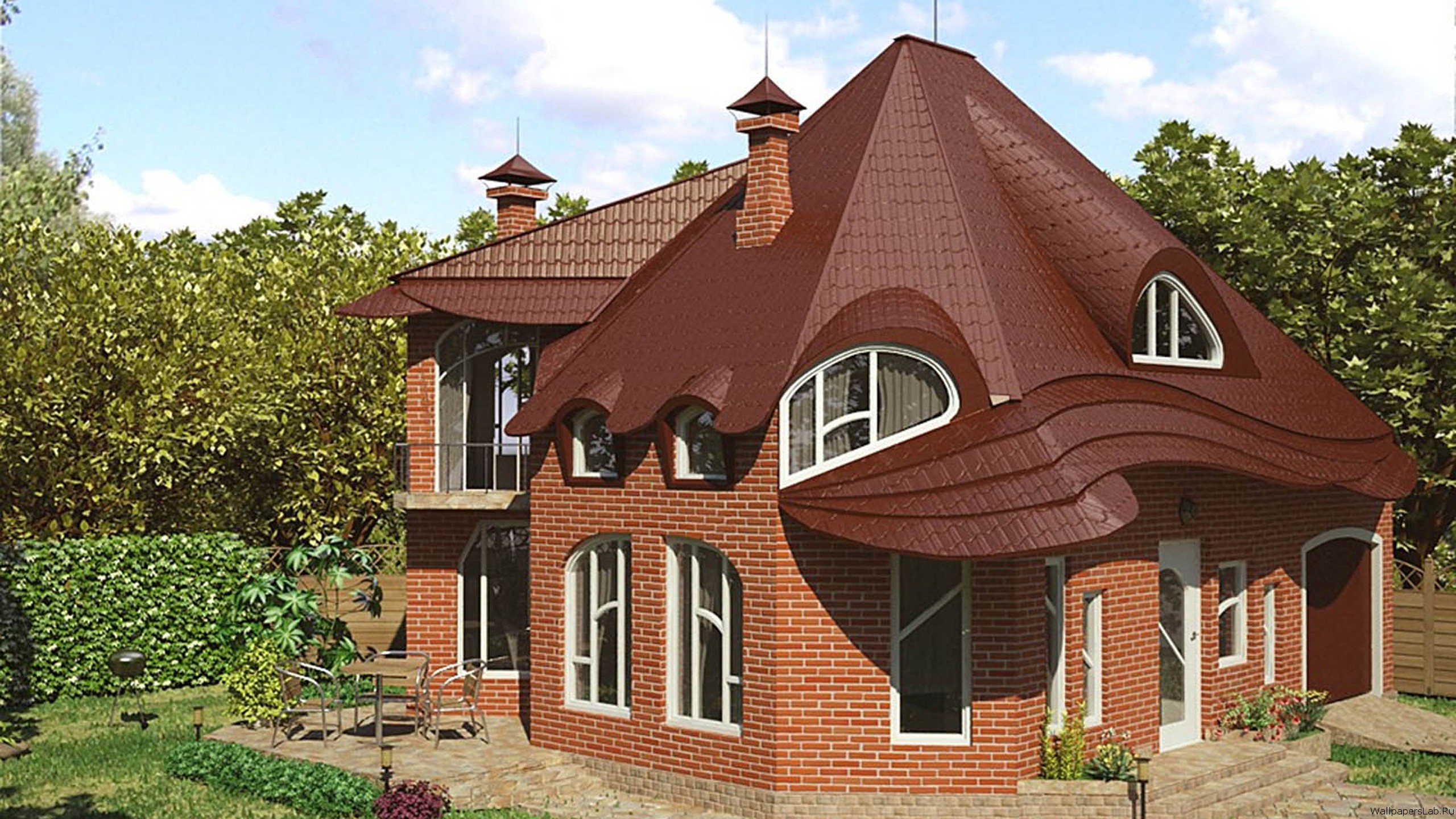 Roofs and their designs. Technology of the device of rebated roofing. The  device of a roof from wavy bitumen sheets